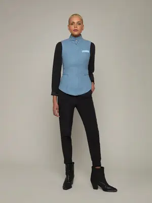 RIDER | Lambswool Tailored Waistcoat | Color: Dusk Blue | Size: XXS