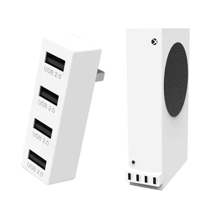 4 Ports USB Hub 2.0 for Xbox Series X/S, High Speed USB Hub Splitter Expansion Console,USB Expander for Laptop, Flash Drive,...