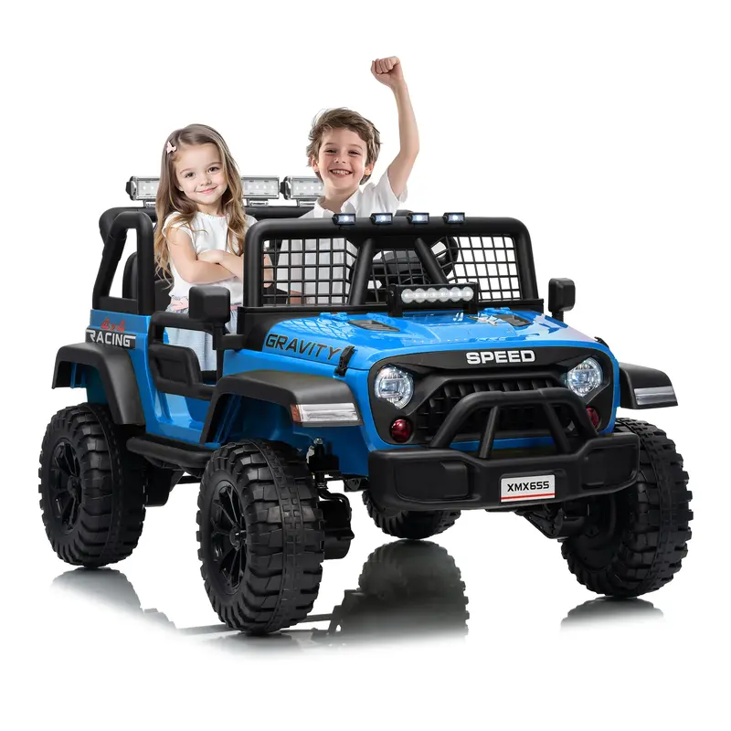 Garvee Ride - P Series: 2 Seater Ride On Car for Kids, 24V Electric Truck with Parent Remote Control, Spring Suspension, 2 Sp...