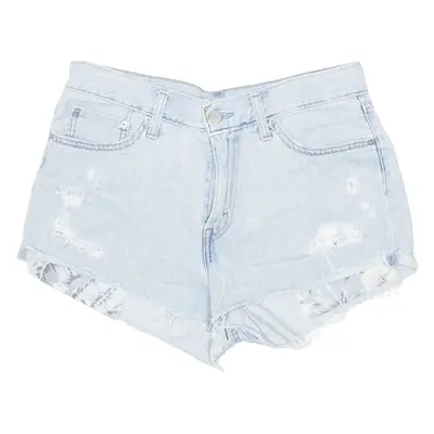 LEVI'S Distressed Womens Denim Shorts Blue Relaxed M W30