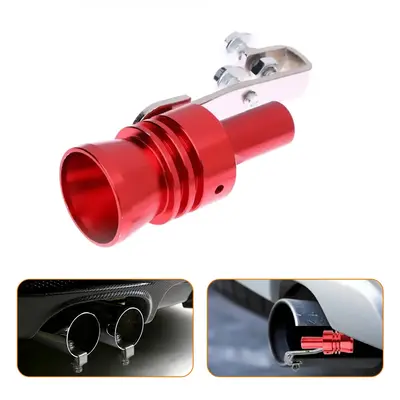 Universal Turbo Sound Pipe Whistle Muffler Sounder Simulator Tailpipe Noise Sound Enhancer XL Red for Trucks Motorcycles Cars...