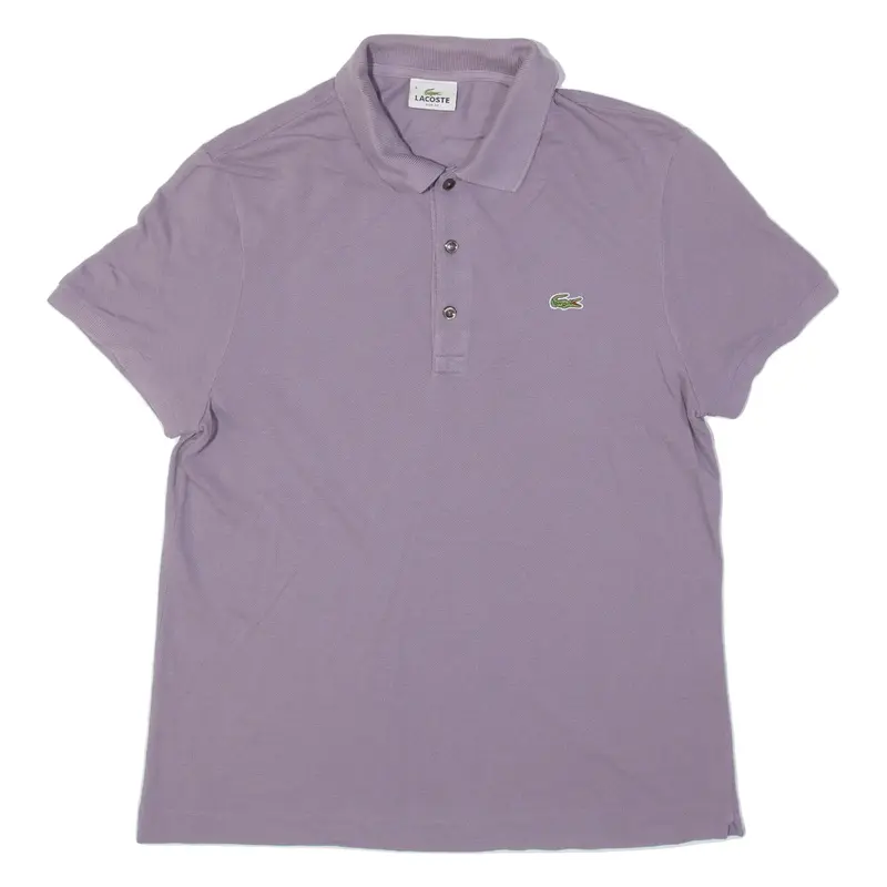 LACOSTE Slim Fit Womens Polo Shirt Purple L