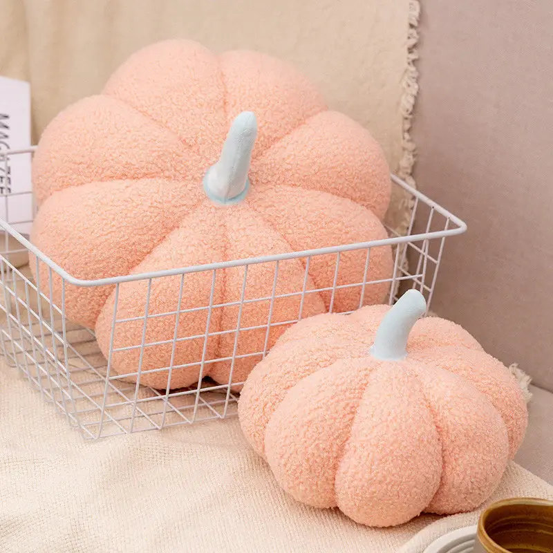 Home Decoration Pumpkin Pillow Ornaments | Color: Cherry blossom powder | Size: 28cm
