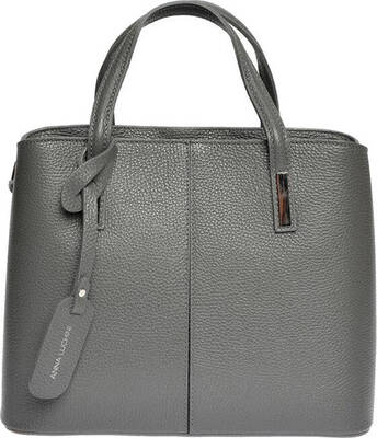 Anna Luchini Borsa A Mano In Pelle Da Donna grigia