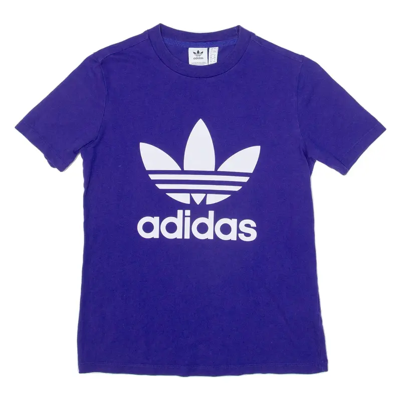 ADIDAS Womens T-Shirt Purple UK 8