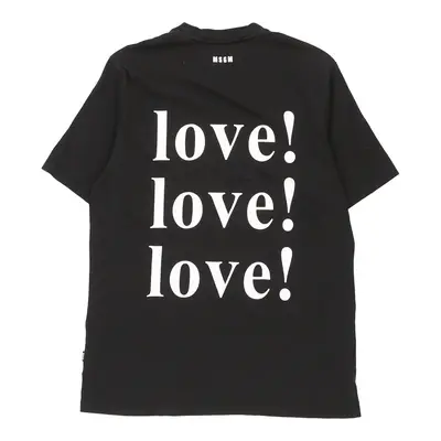 Msgm Graphic T-Shirt - XS Black Cotton