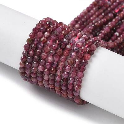 Natural Red Tourmaline Beads Strands