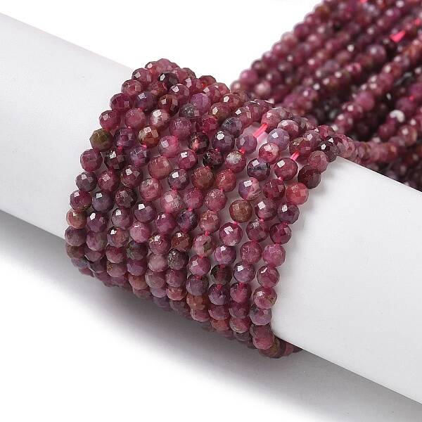 Natural Red Tourmaline Beads Strands