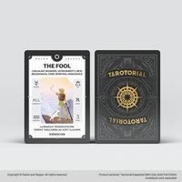 Tarotorial Expanded GOLD MINI Tarot Training Deck - Expanded Edition Rider Waite Smith Learning Minor Arcana Major Arcana