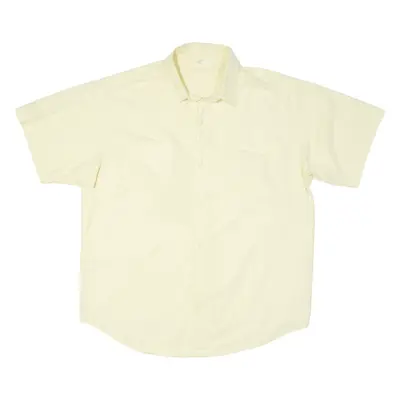 Mens Plain Shirt Yellow L