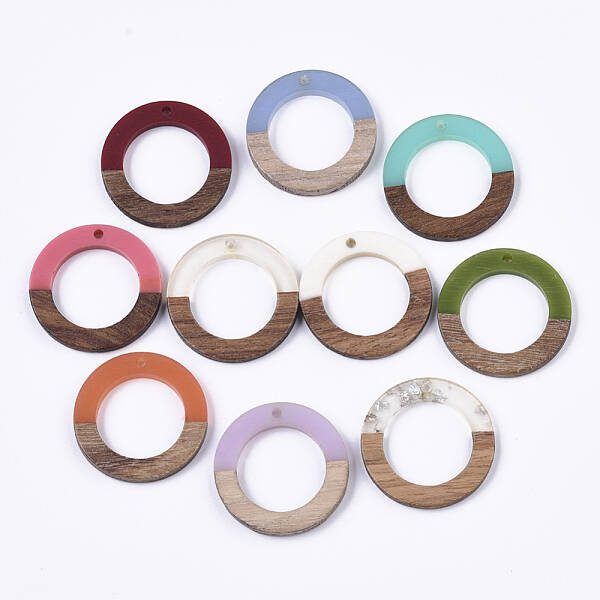 Resin & Walnut Wood Pendants