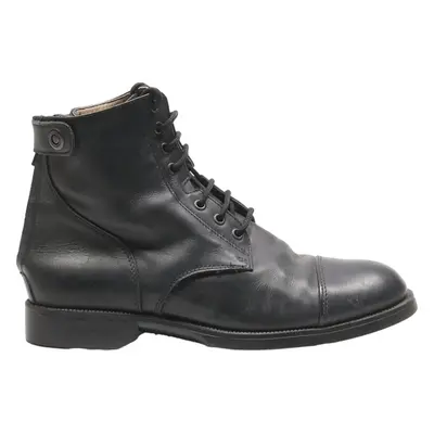 F OUGANZA Lace-Up Boots Black Leather Mens UK 7