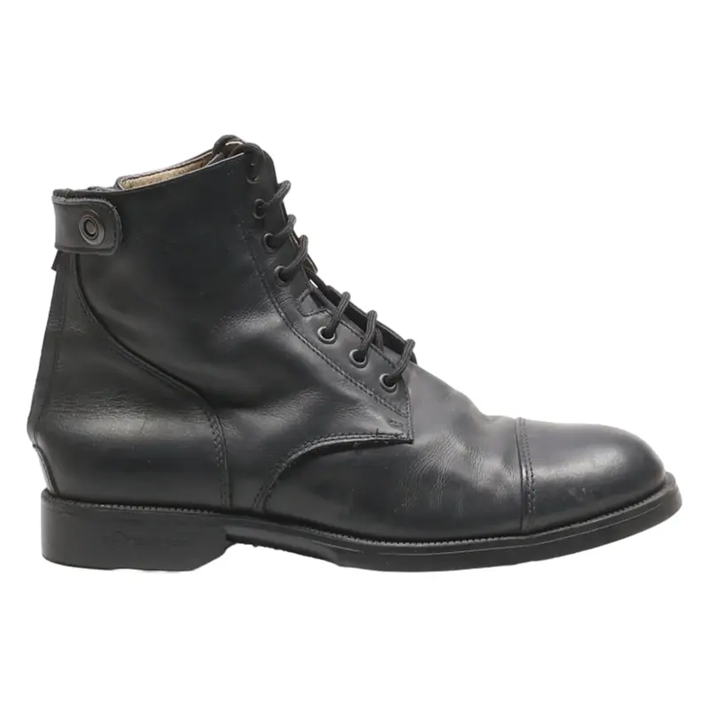 F OUGANZA Lace-Up Boots Black Leather Mens UK 7