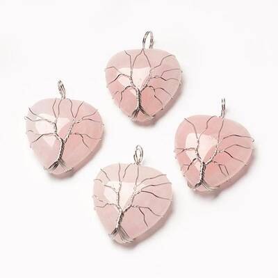 Natural Rose Quartz Pendants