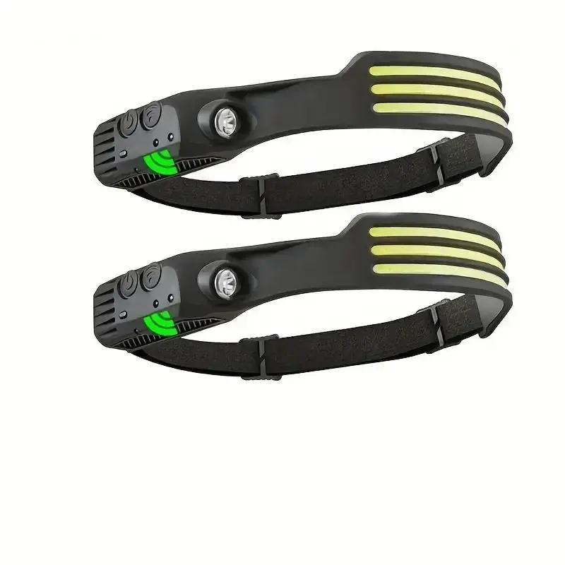 Rechargeable Headlamp, Adjustable Outdoor Headband with 5 Light Modes, Suitable for Outdoor Climbing, Night Running, Fishing,...