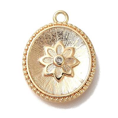 Brass Micro Pave Cubic Zirconia Pendants