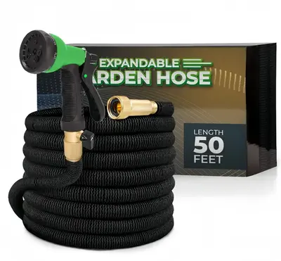 5X Stronger Deluxe Expandable Flexible Garden Water Hose (50ft,75ft,100ft) 3/4\