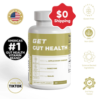GET Gut Health - 1000mg Apple Cider Vinegar, 200mg Inulin, 60 Capsules, Gluten-Free, Non-GMO, Made in USA, Healthcare Supplem...