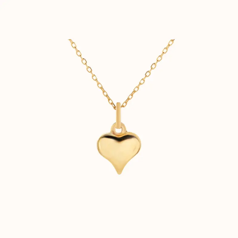 Tiny Puffy Heart Pendant