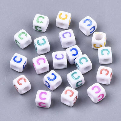 Opaque White Acrylic Beads