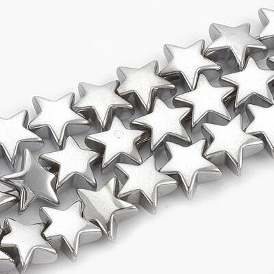 Electroplate Non-magnetic Synthetic Hematite Beads Strands