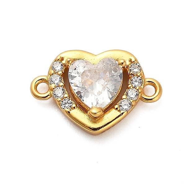 925 Sterling Silver Micro Pave Cubic Zirconia Connector Charms
