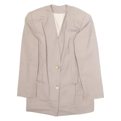 WOLLIEO Womens Blazer Jacket Beige L