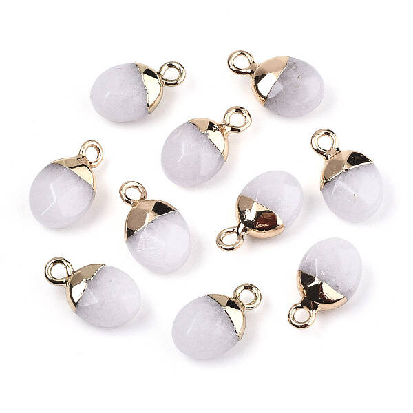 Natural White Jade Charms