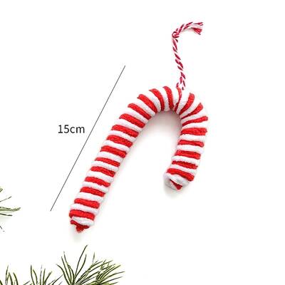 Christmas Cloth Stripe Candy Pendant Decorations