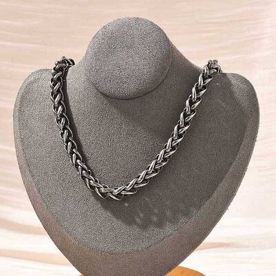 304 Stainless Steel Wheat Chain Necklaces for Women Men