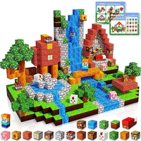 Magnetic Blocks-100PCS Magnetic Building Blocks Magnetic Tiles Stacking, Build-Magnet-World Set, STEM Montessori Sensory Toys...