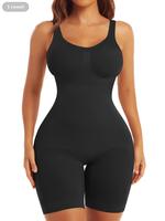 Women's Solid Backless Scoop Neck Tank Shapewear Romper, Seamless Tummy Control Butt Lifting Workout Bodycon Bodysuit, Ladies...