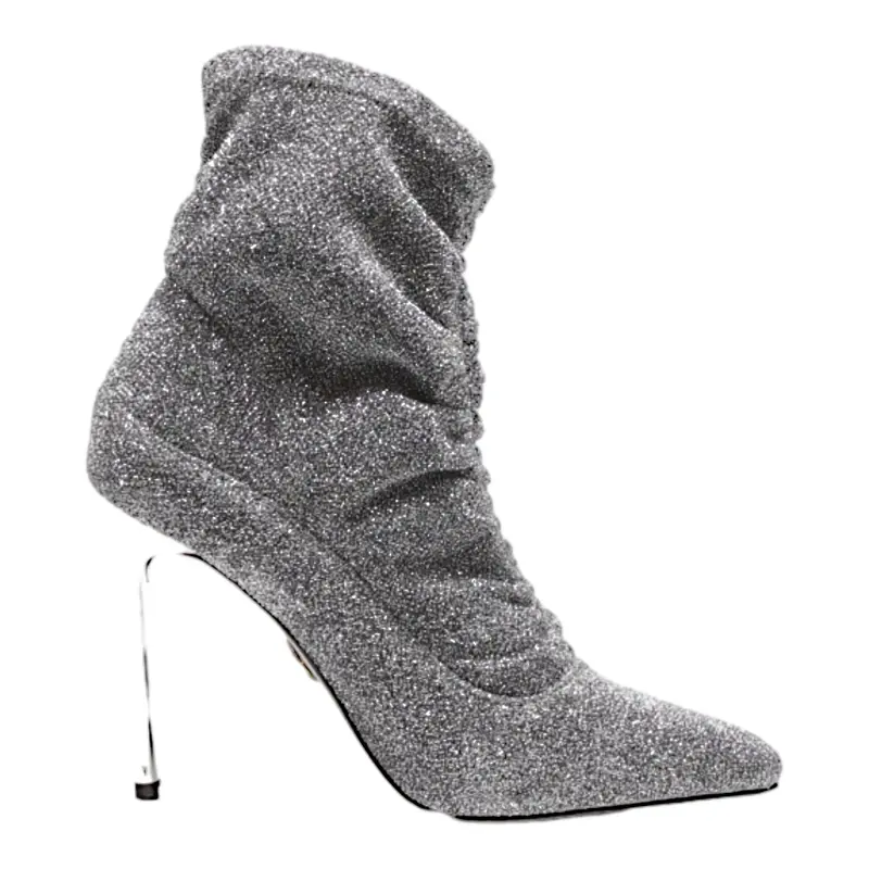 BUFFALO Ankle Boots Silver Synthetic Womens UK 4
