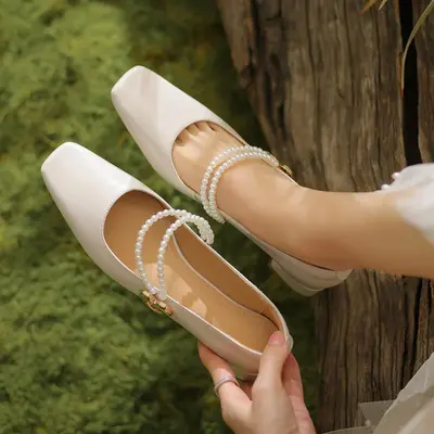 CHIKO Kahlil Square Toe Block Heels Mary Jane Shoes