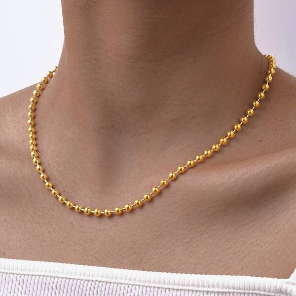 3MM 304 Stainless Steel Ball Chain Necklaces