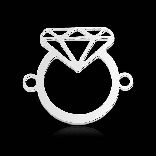 Non-Tarnish 201 Stainless Steel Connector Charms