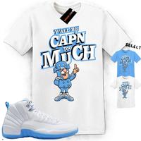 CAPN Unisex Graphic T-Shirts to Match Jordan 12 Melo University Blue, 12 Melo University Blue Outfit, Menswear Top Shirt