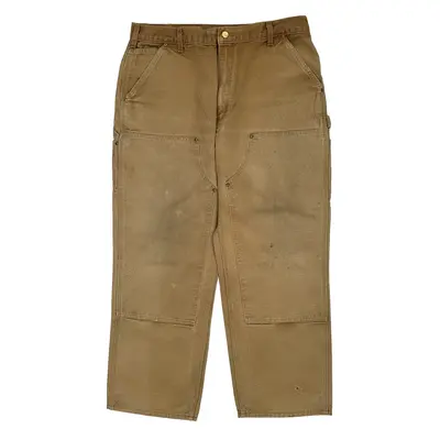 Carhartt Double Knee Carpenter Trousers - 36? Waist Brown Cotton
