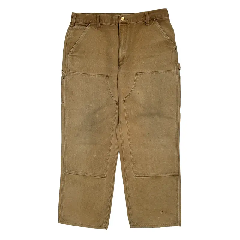 Carhartt Double Knee Carpenter Trousers - 36? Waist Brown Cotton