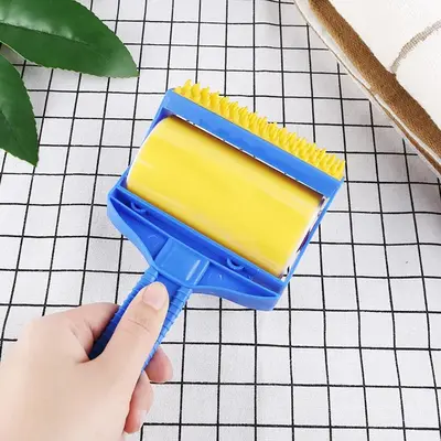 Cat Hair Care Brush, 1 Count Pet Hair Remover, Pet Hair Roller, Fur & Lint Remover, Reusable for Furniture, Couch, Carpet, Ca...