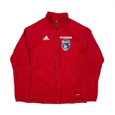 ADIDAS San Jose Quakes Soccer Jacket Red Track Boys 11-12 Years