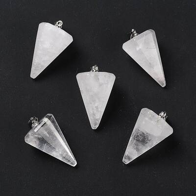 Natural Quartz Crystal Pendants
