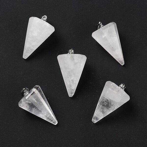 Natural Quartz Crystal Pendants