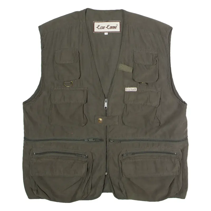 ESSE EMME Utility Mens Gilet Green M