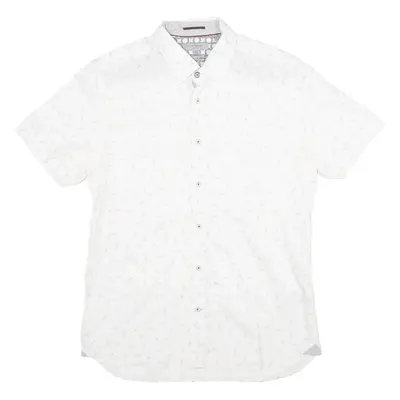 TED BAKER Mens Plain Shirt White S