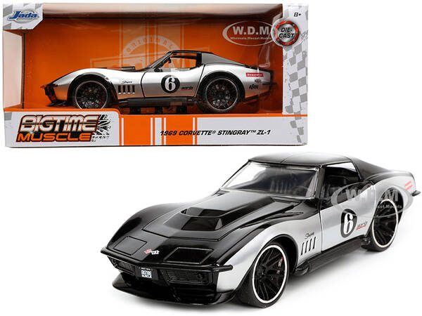 1969 Chevrolet Corvette Stingray ZL-1 6 Black and Silver \