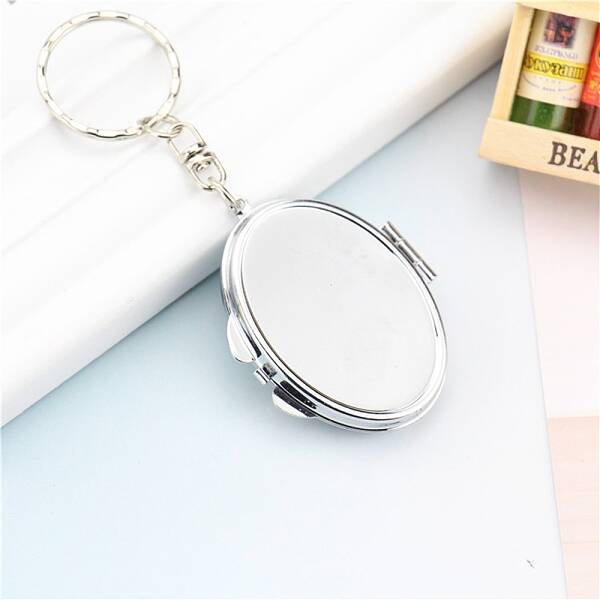 Iron Folding Mirror Keychain