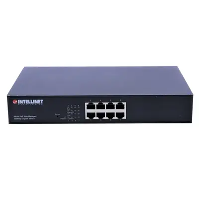560542 Intellinet 8-Ports PoE+ RJ-45 Gigabit Etehrnet Layer Supported 2 Web-Managed Switch