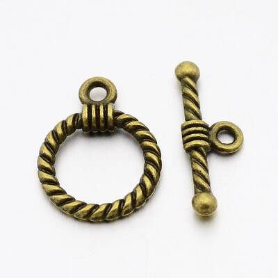 Tibetan Style Alloy Toggle Clasps