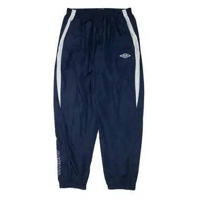 UMBRO Mens Track Pants Blue Tapered XL W30 L31
